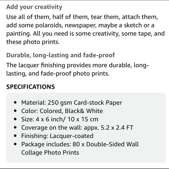 NEW Photo Wall Double-Sided Collage Kit on Different Themes Lacquer Coated Print - Picture 12 of 14